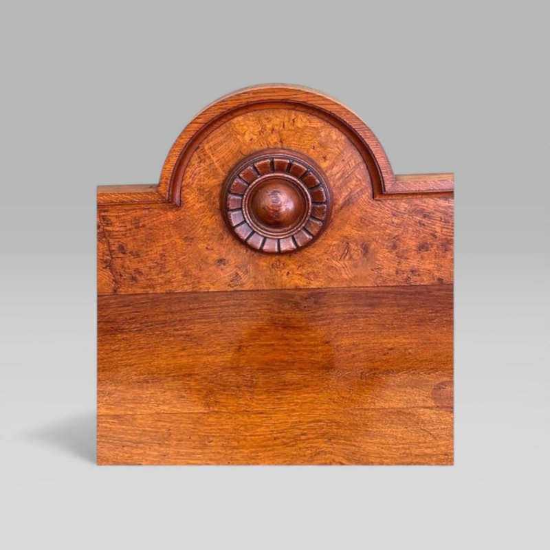 Antique English Victorian Pollard Oak 3 Door Buffet Sideboard With Top Shelf - Image 5